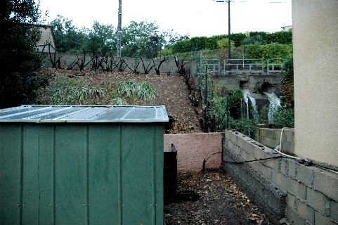 Green House mit Wasserfall