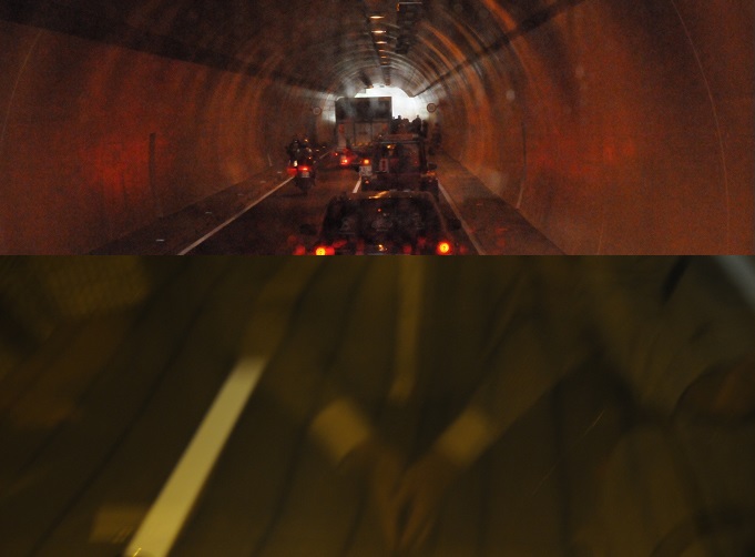 Verkehrszusammenbruch im Tunnel