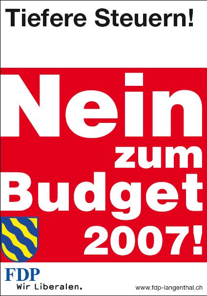 Langenthaler Budget NEIN