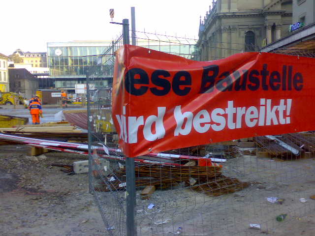 ... nur das Plakat streikt noch ...